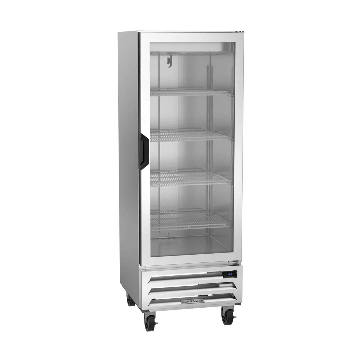 Beverage Air HBF12HC-1-G 24" 1-Glass Door Reach-In Freezer, Bottom Mount, 11.9 cu. ft., Stainless Steel