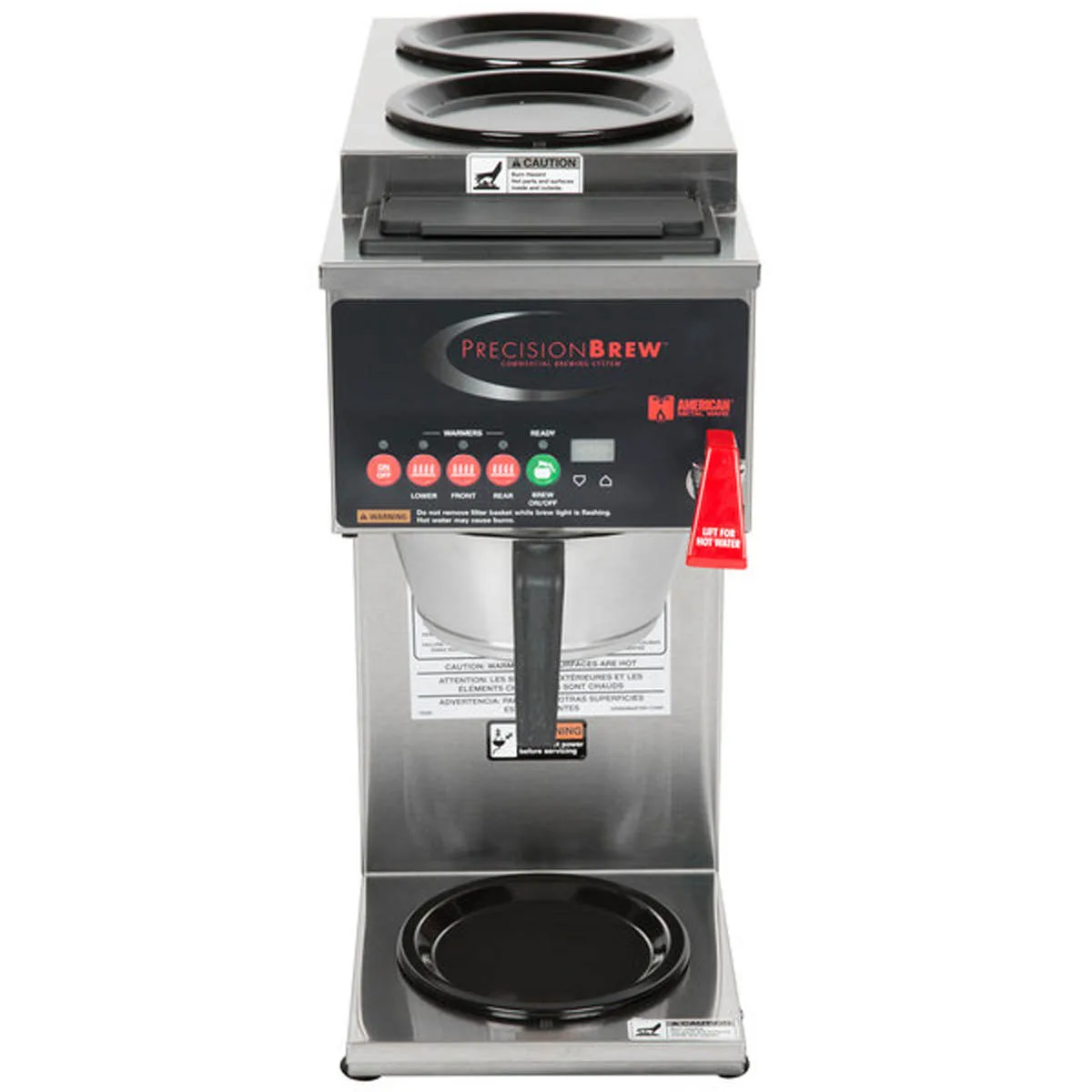 GRINDMASTER B-3-120V Automatic Fill Coffee Brewer for Decanters With Hot Water Faucet, Single