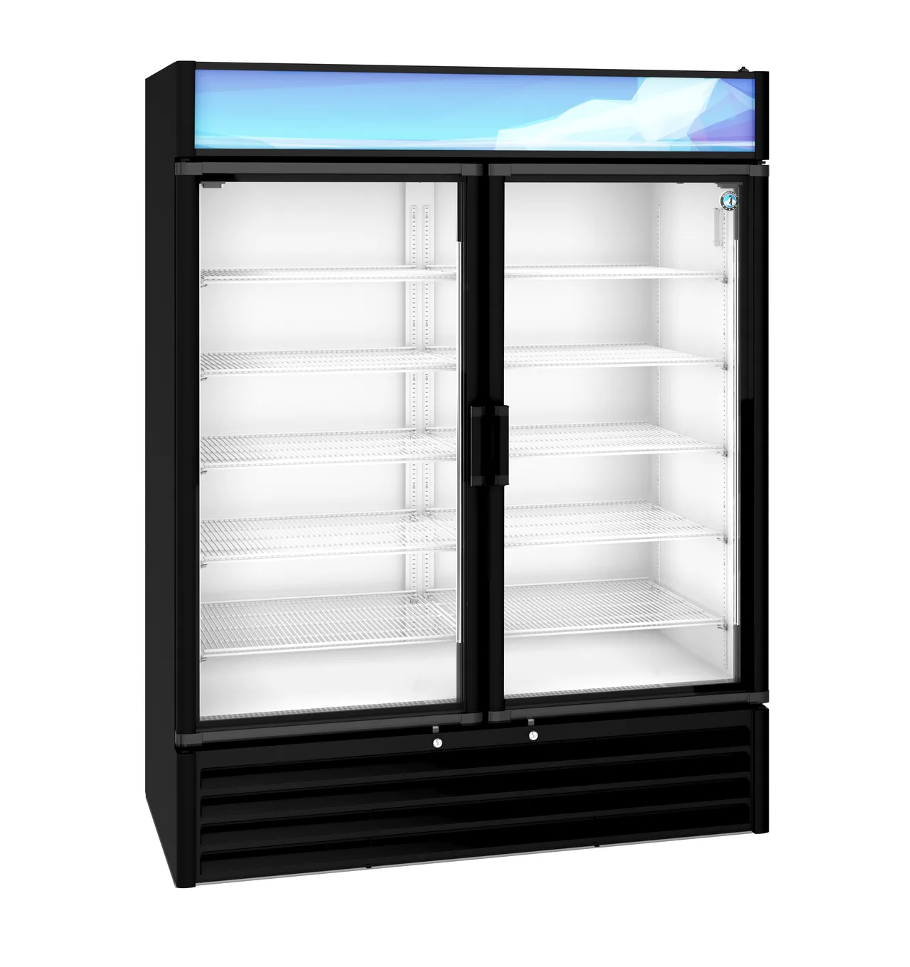 Hoshizaki RM-49-HC-BLK 60" Glass Door Merchandiser, 42.6 cu ft, Black Aluminum, LED Light, R290