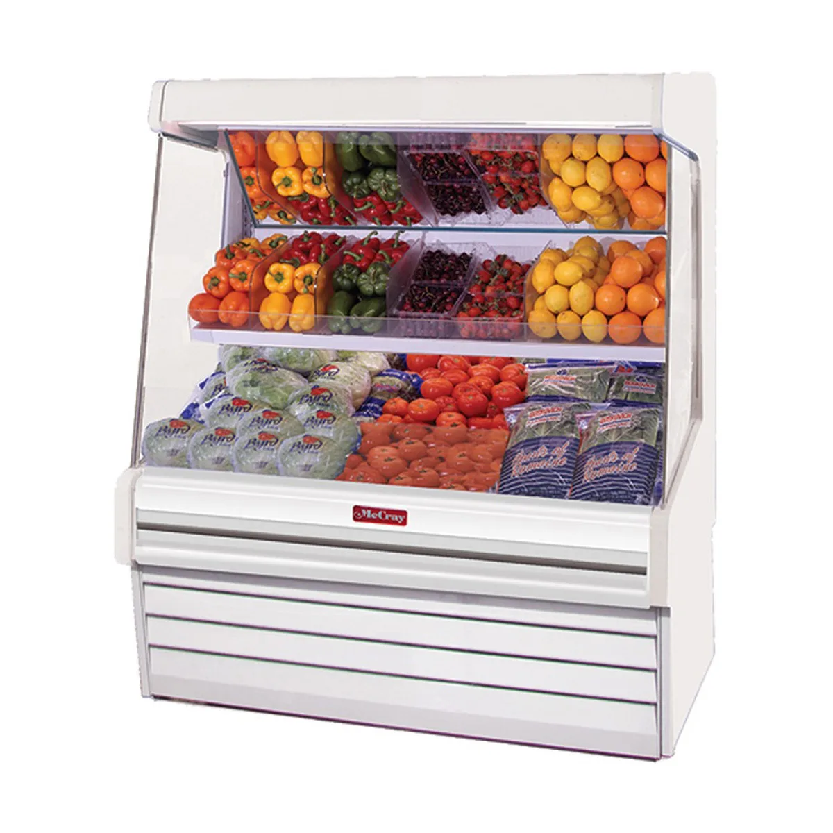 Howard-McCray R-OM35E-6L-LED 75" Vertical Packaged Meats Open Merhandiser in White, Remote
