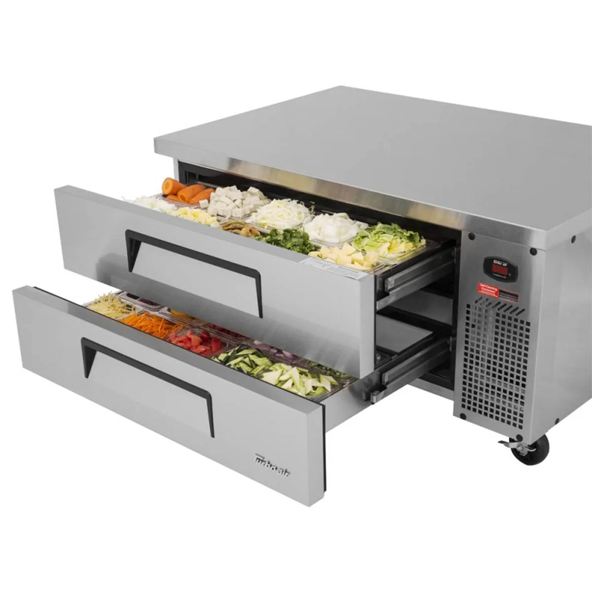 Turbo Air TCBE-48SDR-N 47" 2 Drawers Super Deluxe Chef Base Refrigerator, Flat Top, 7.5 cu. ft.