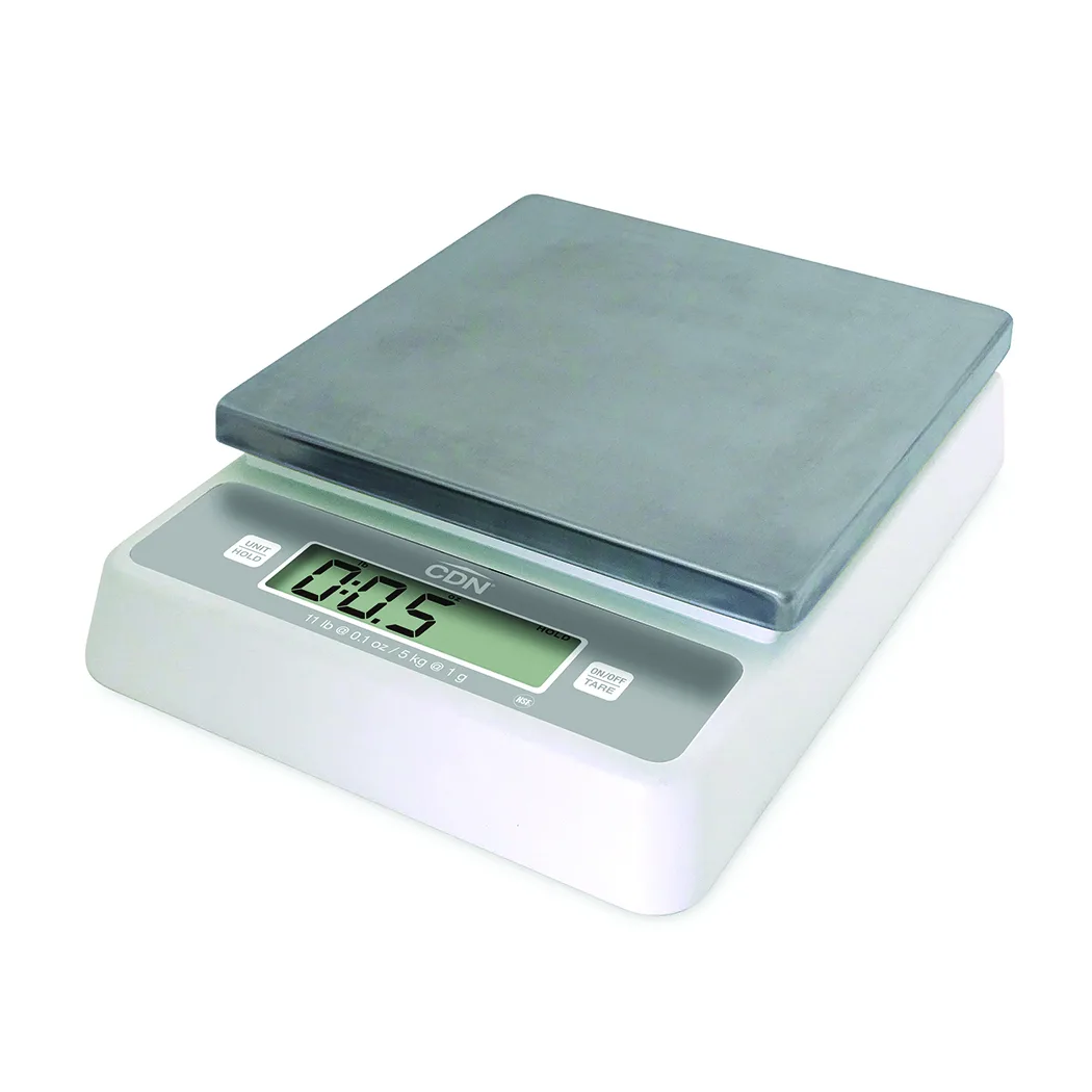 CDN SD1112 Digital Portion Scale – 11 lb/5 kg, 7-1/8" Stainless Steel Platform, 9-3/4"W x 7-1/2"D x 2-3/16"H