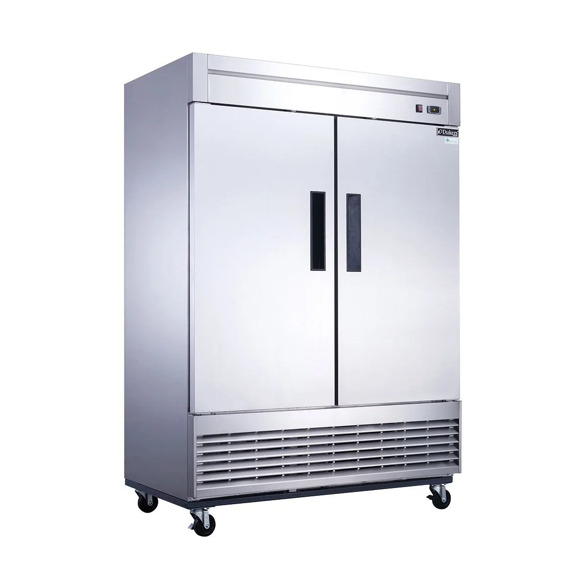 Dukers Appliance Co D55R 55" 2-Solid Door Reach-In Refrigerator, Bottom Mount, 40.74 cu. ft.