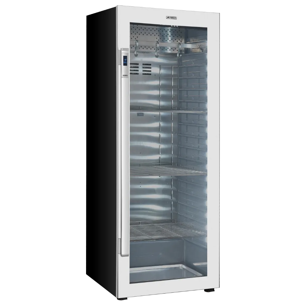 Omcan USA 49000 Aurora Dry Aging Cabinet 30" W, 21.89 cu.ft., 187.4 lbs. load, 32°F-77°F, Temp/Hum, UVC, 160W