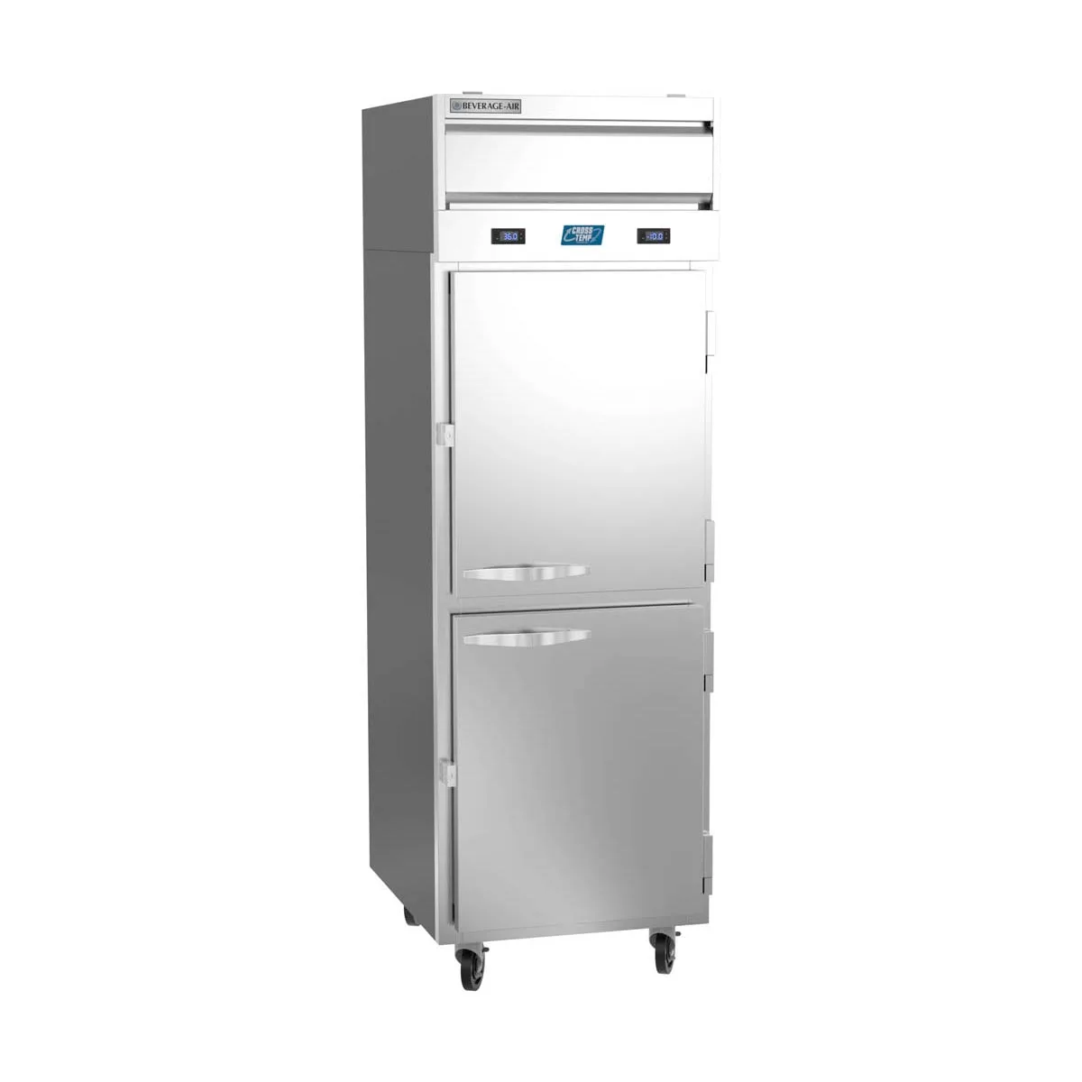 Beverage Air CT12-12HC-1HS 26" 1-Section Convertible Refrigerator Freezer, 2 Half Solid Doors, 18 cu. ft.