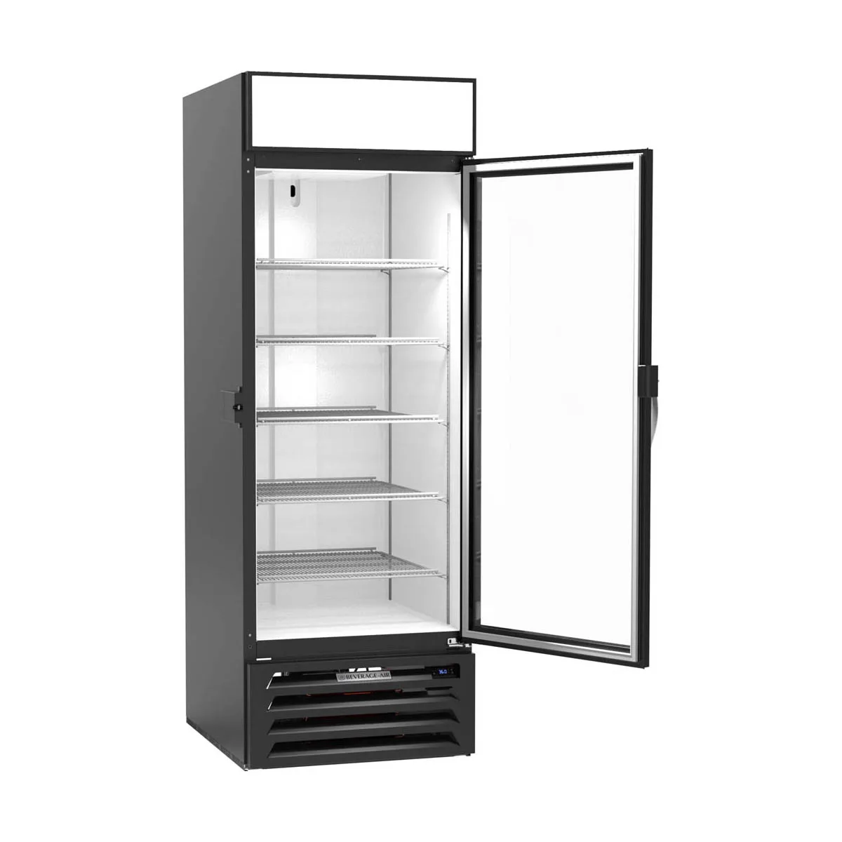 Beverage Air MMR23HC-1-B-IQ 28" One Glass Door Merchandiser Refrigerator in Black, 23 cu. ft.