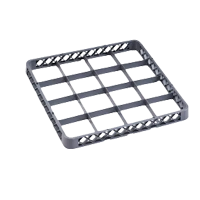 Omcan USA 33872 Dishwasher Rack Extender, 4-Row Cup Extender, 19-3/4"W x 19-3/4"D x 2"H, Full Size Gray