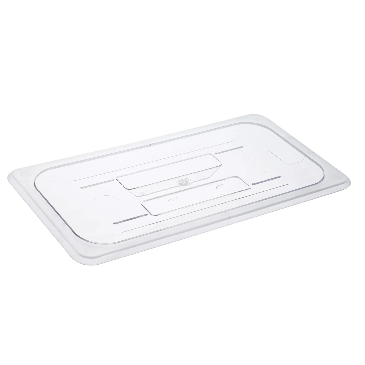 CAC China PCSD-TC Polycarbonate Food Pan Cover, 1/3-Size, Clear, Shatter & Scratch Resistant