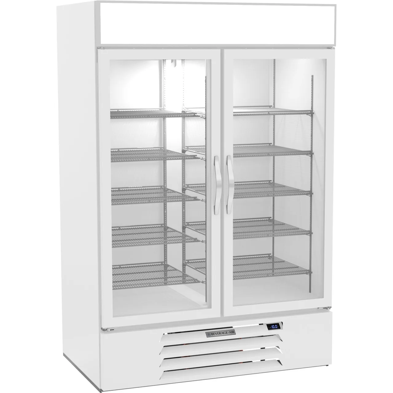 Beverage-Air MMF49HC-1-W-IQ 52" 2 Glass Door Merchandiser Freezer in White, 46.2 cu. ft.