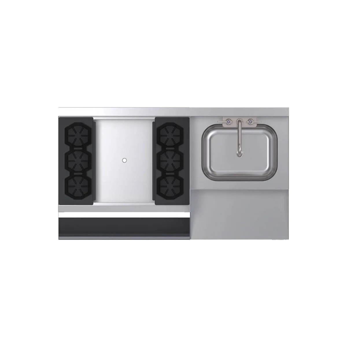 Krowne KR24-W42L-10 42" Blender Station Underbar Ice Bin/Cocktail Station w/ 10 Circuit - 74 lbs / Left