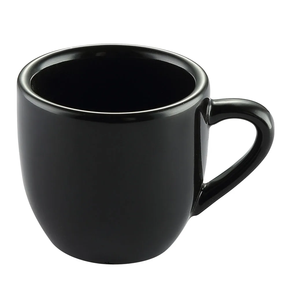 CAC China LV-35-BLK - Las Vegas After‑Dinner Cup, 3½ oz, Black Stoneware, Dishwasher Safe - 1 Dozen