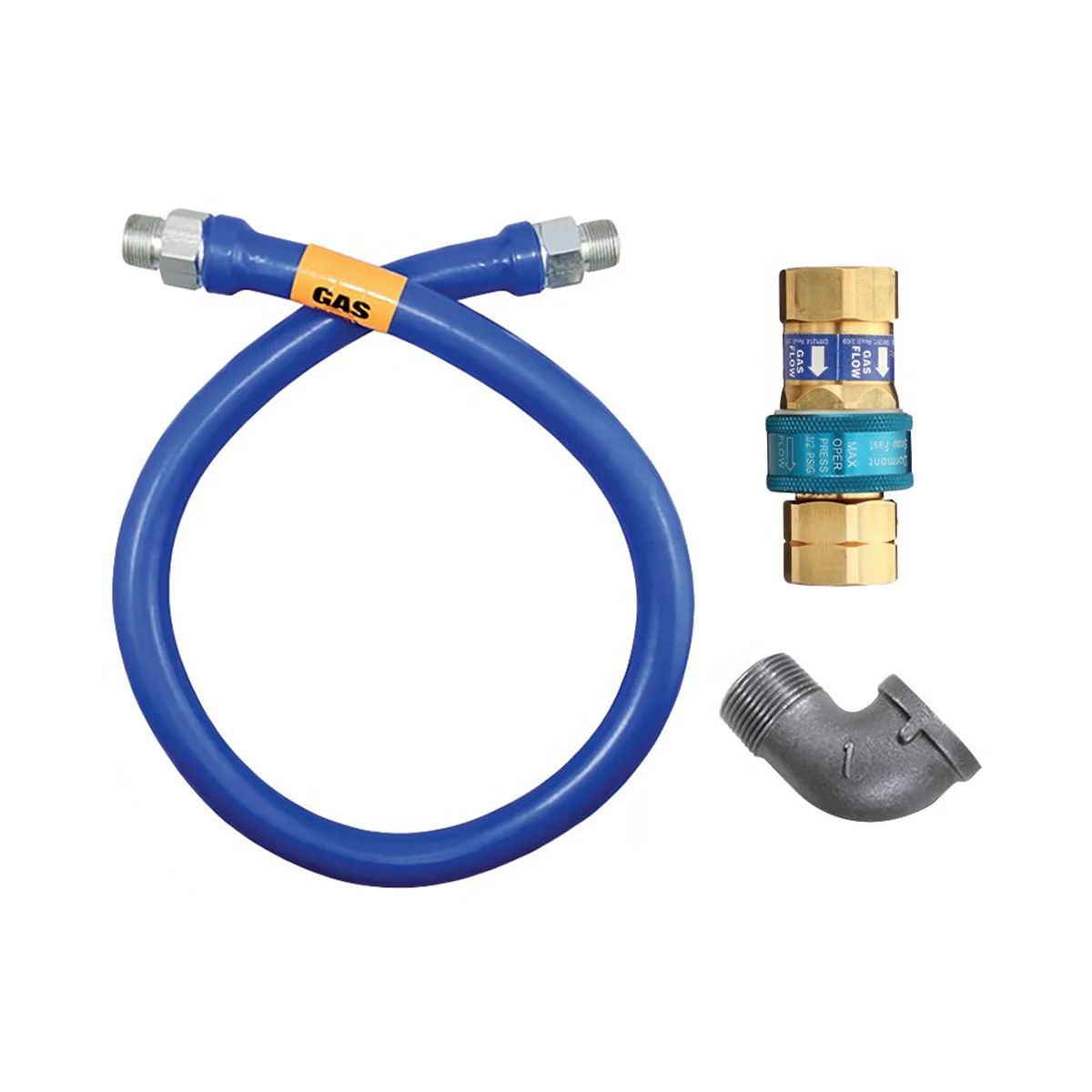 Dormont 16125BPQ24 SnapFast 24" Gas Connector Kit w/ Elbow, 1-1/4" Diameter