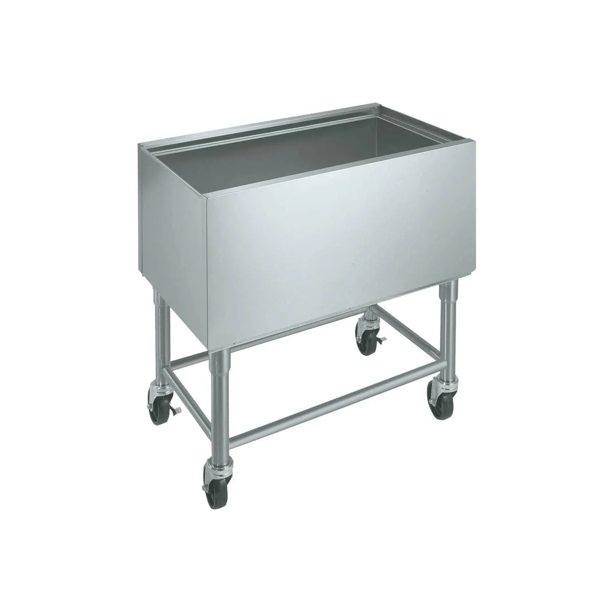 Krowne MB-1830 Stainless Steel Mobile Ice Bin, 97 lb, Silver