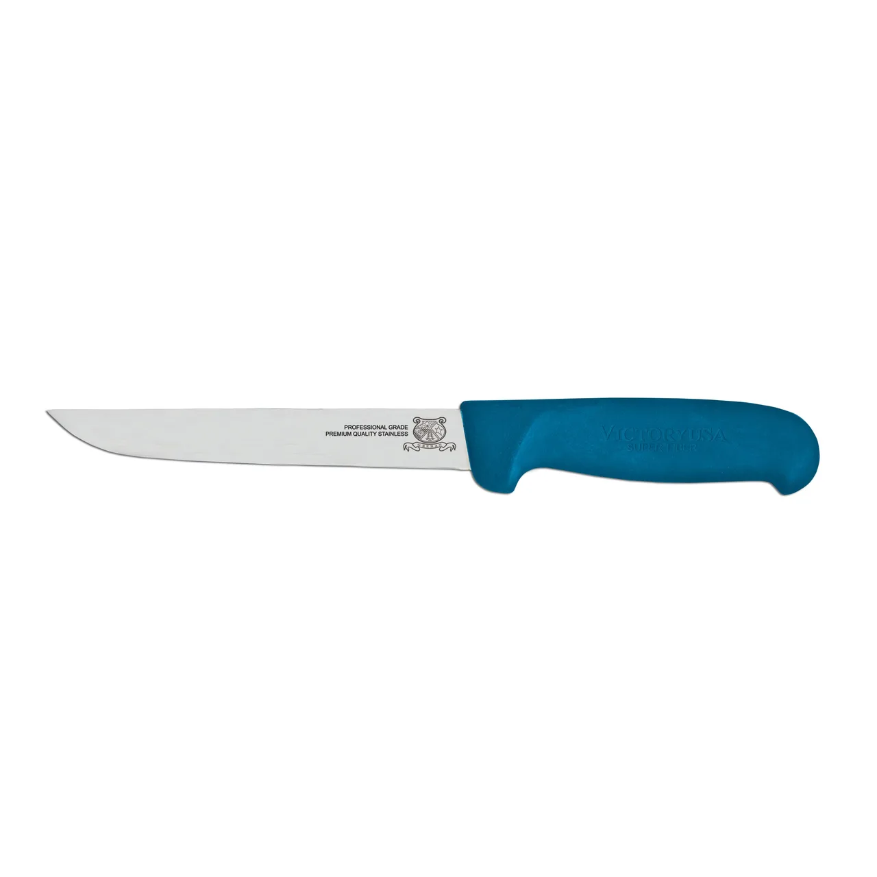 Omcan USA 23866 Boning Knife, 6" Blade, Stainless Steel, Blue Plastic Handle, Stamped