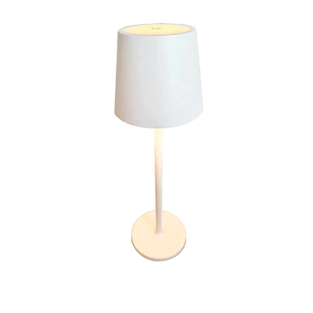 Omcan USA 48284 Table Lamp, 3-9/10" dia. x 15" H, 3600mA Battery, 3000K/6000K, 15h Light, Aluminum