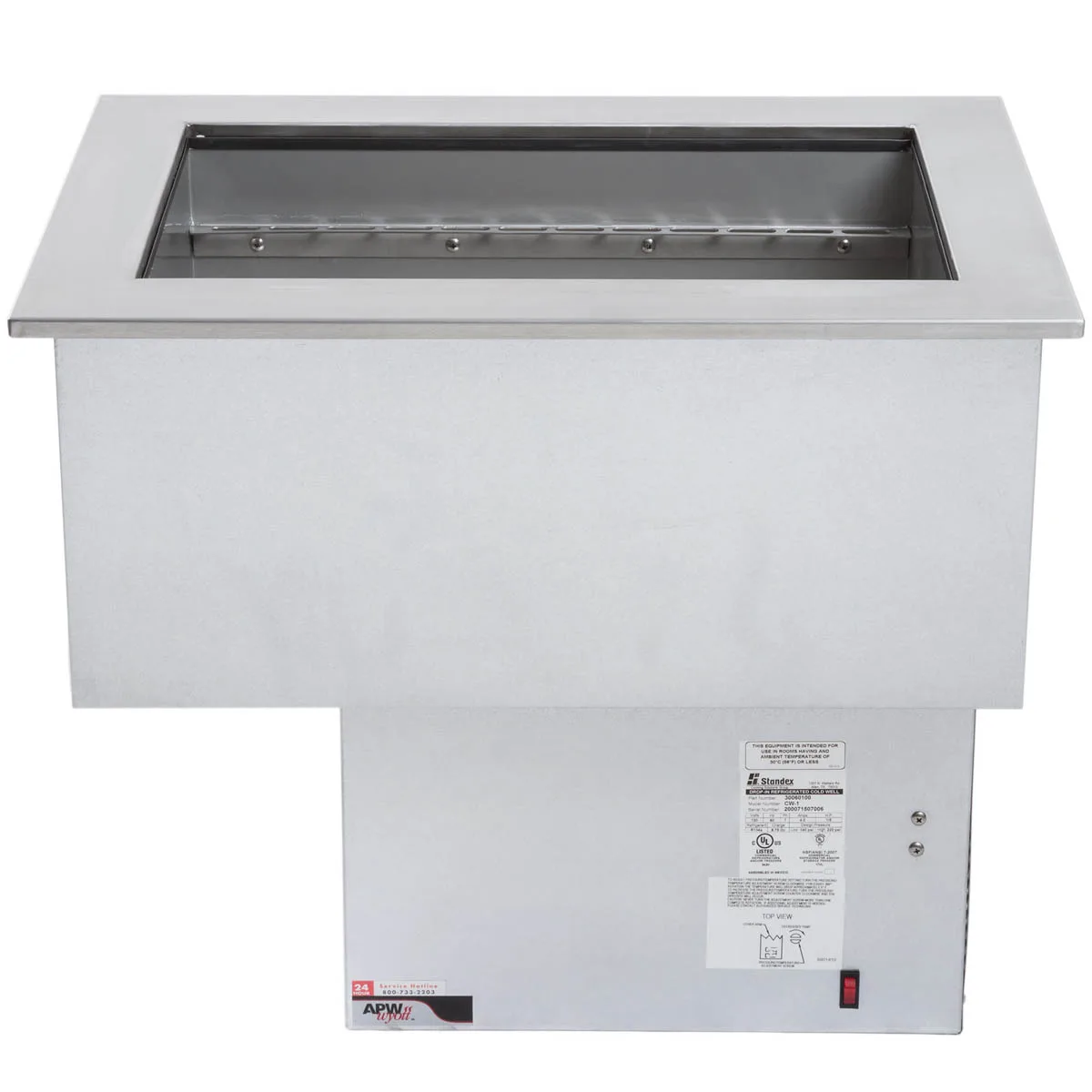 APW Wyott CW-1 One Pan Drop In Refrigerated Cold Food Well, 1 Pan