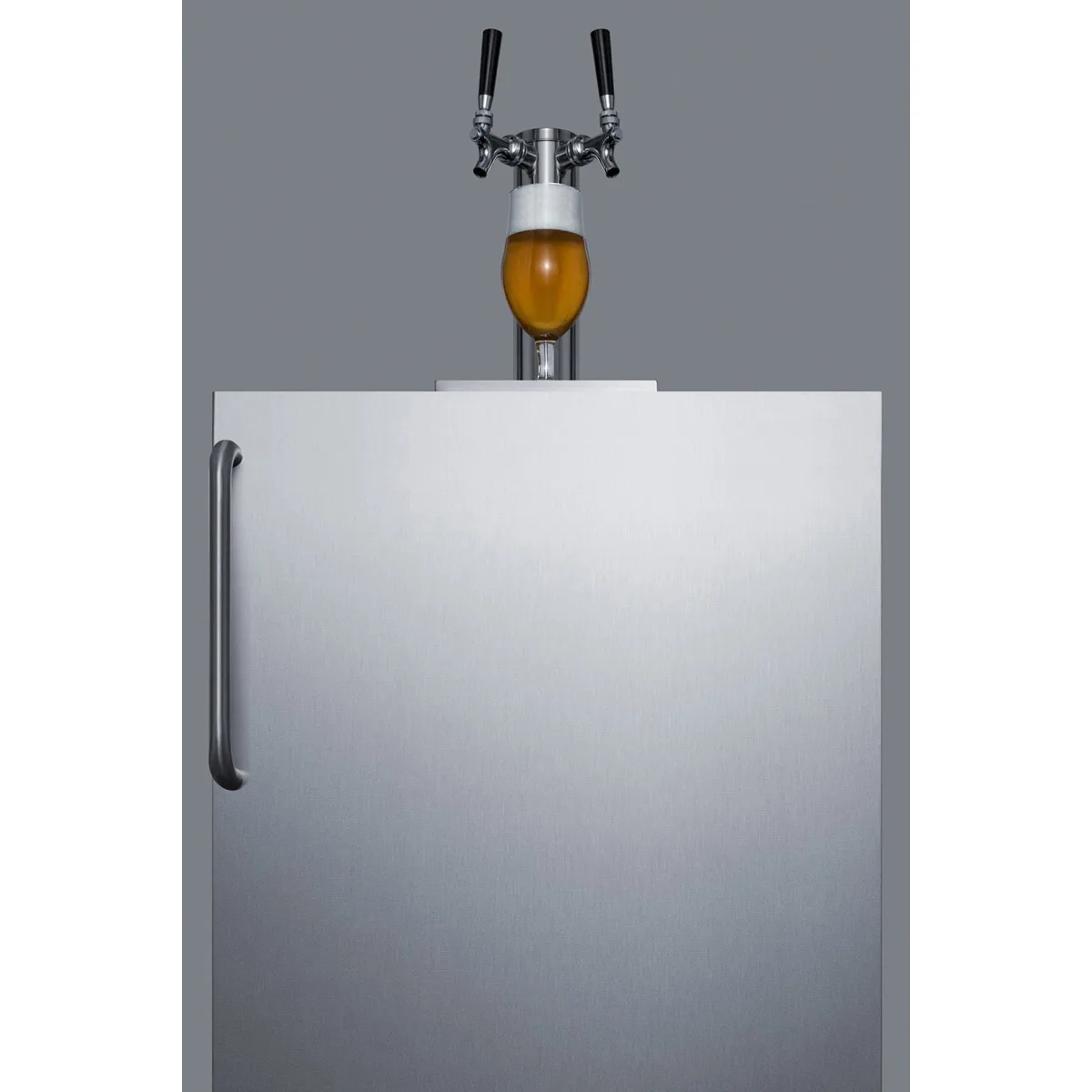 Summit SBC58BLBICSSADA 24" 1 Tower Draft Beer Cooler Dispenser, 5.5 cu. ft.