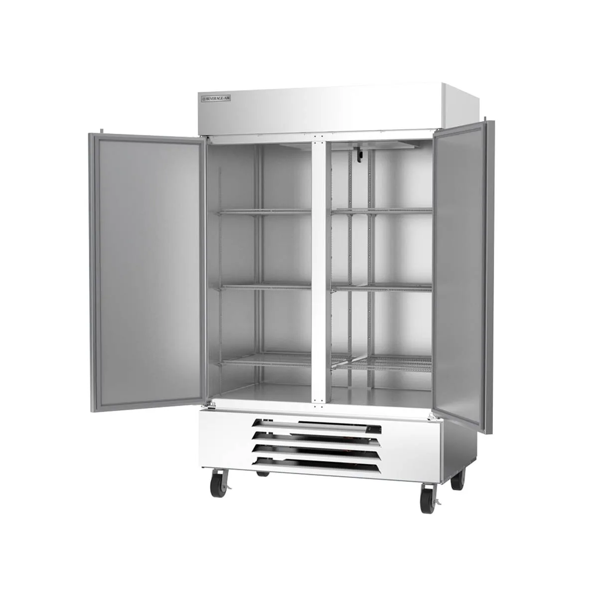 Beverage Air HBF49HC-1 52" 2-Solid Door Reach-In Freezer, Bottom Mounted, 46.2 cu. ft., Stainless Steel