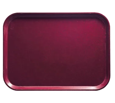 Cambro 1826522 Rectangular Tray, 17.9" x 25.8" Fiberglass, Burgundy Wine, NSF, Dishwasher Safe