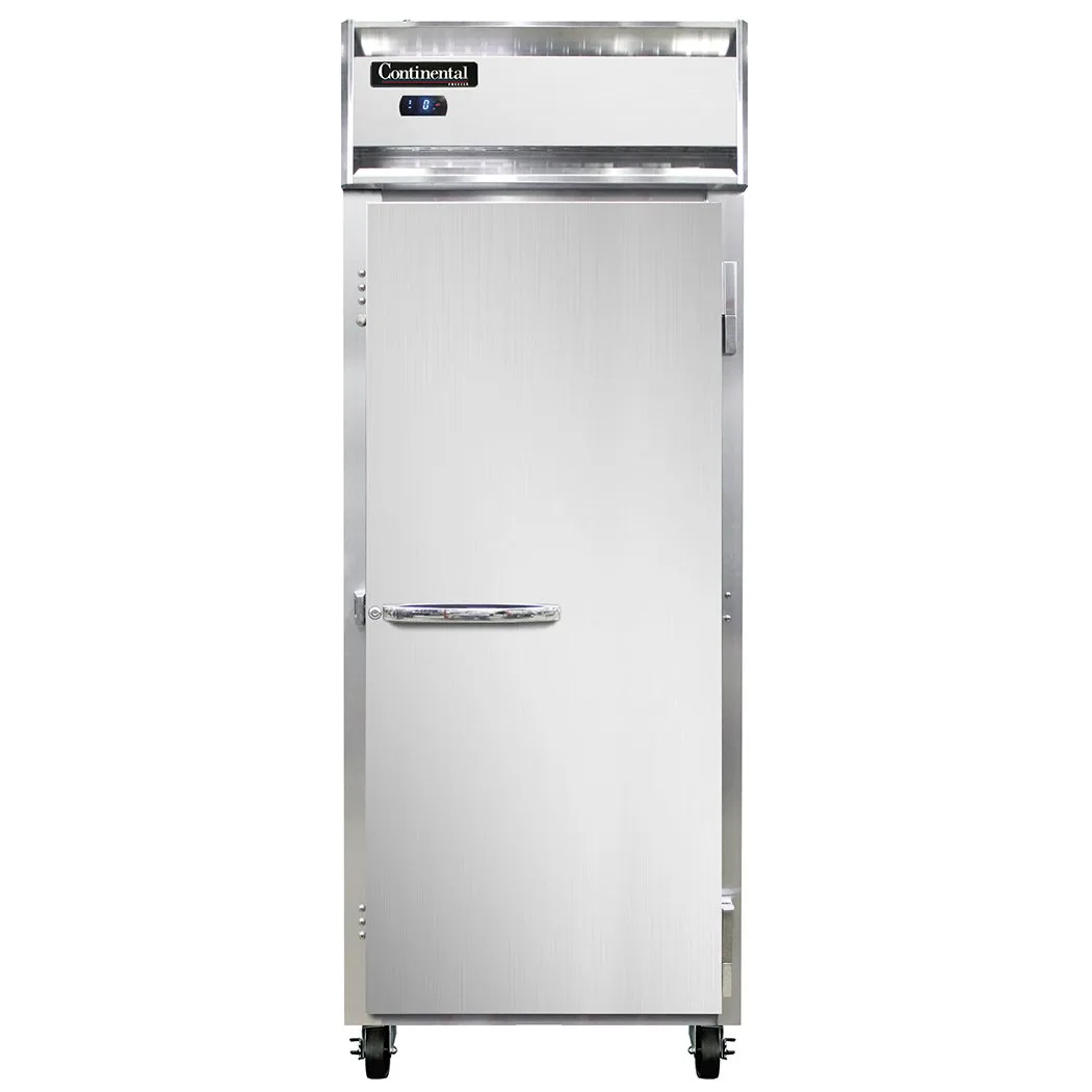 Continental Refrigerator 1FESNSA 28" One Section Reach-In Freezer w/ Solid Door, Stainless Steel Exterior, 18 cu. ft.