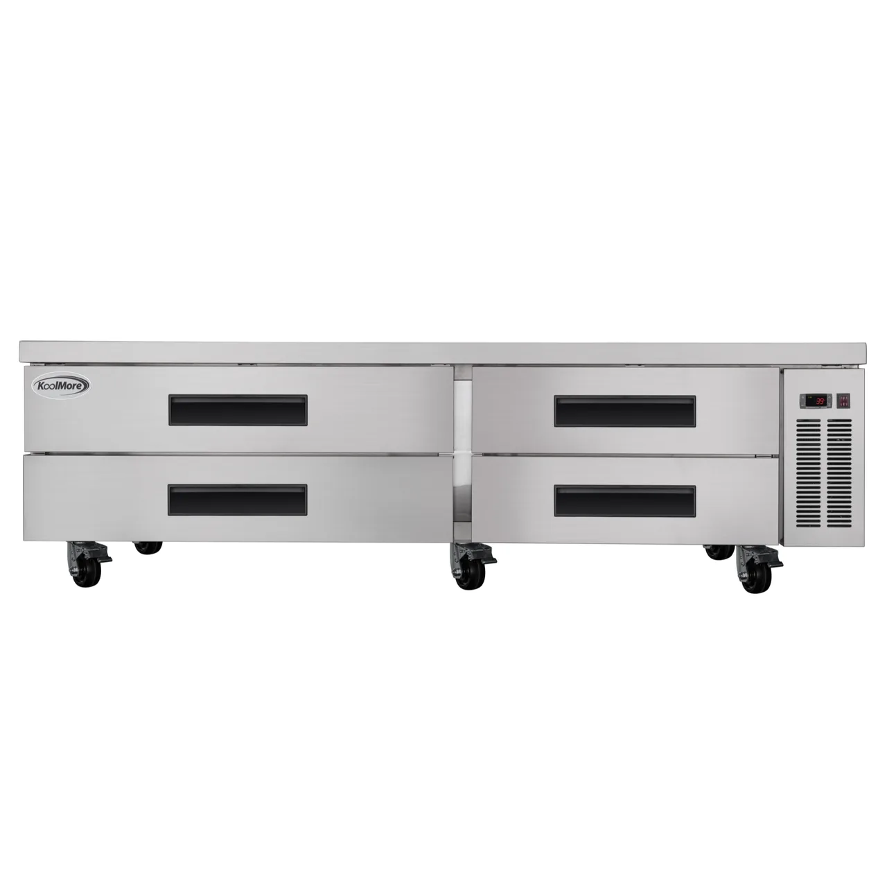 Koolmore KM-BR-844D 84"W x 32"D x 26"H 1‑Door SS Cabinet, Drawers, Auto‑Defrost, 33‑40°F, ETL