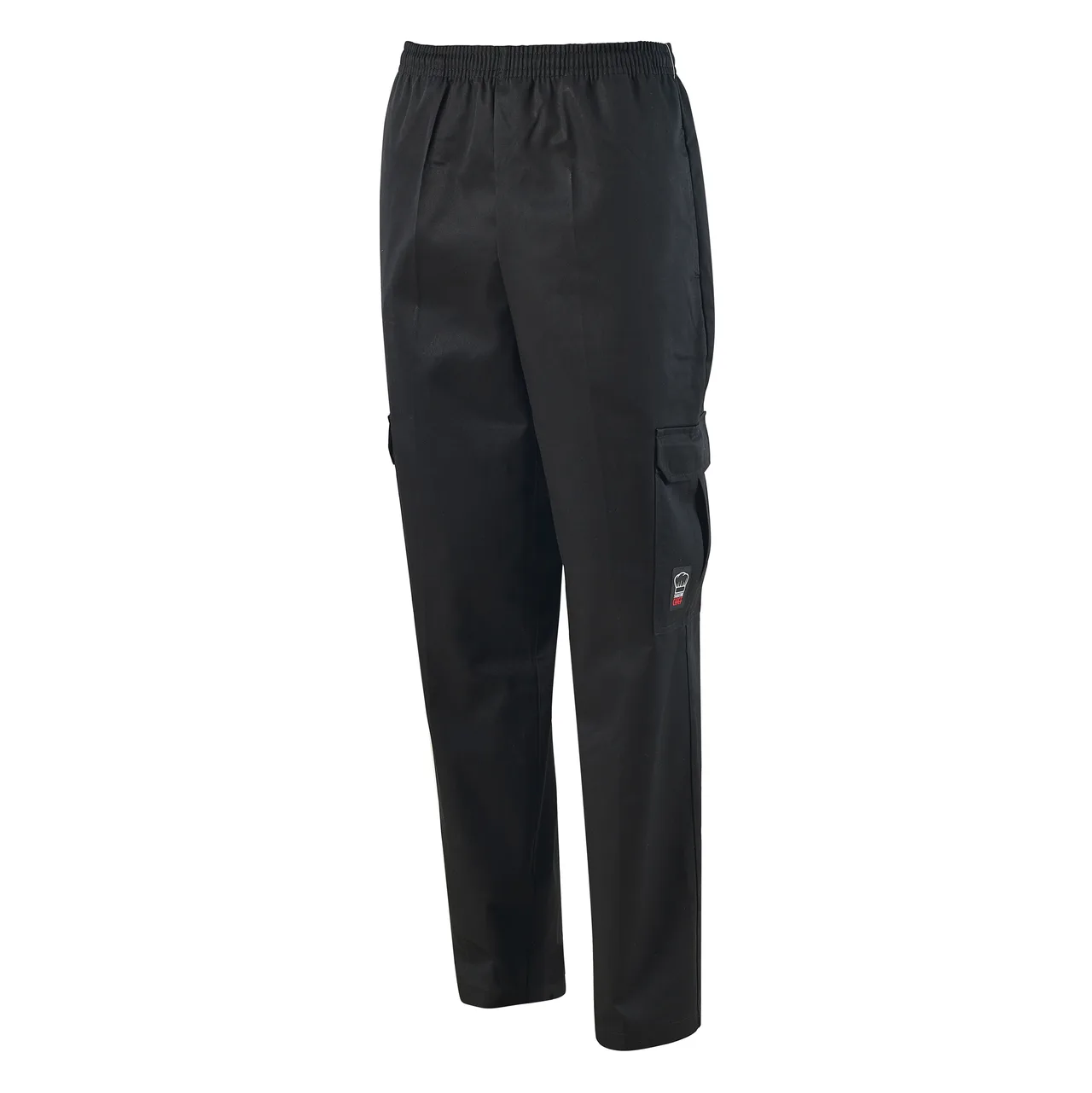 Winco UNF-11KM Cargo Chef Pants, Straight Leg, black, medium