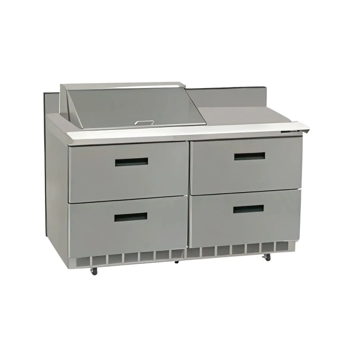 Delfield STD4464NP-8 64" 2-Section Sandwich and Salad Prep Table, 4 Drawers, 8 Pans, 21.6 cu. ft.