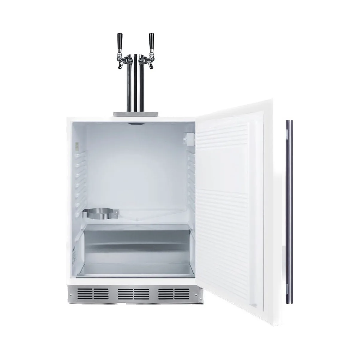 Summit SBC58WHBIADA Keg Cooler, 24" White, 2 × 1/6 Barrel, Dual Tap, R600a, Includes 5 lb CO₂ Tank