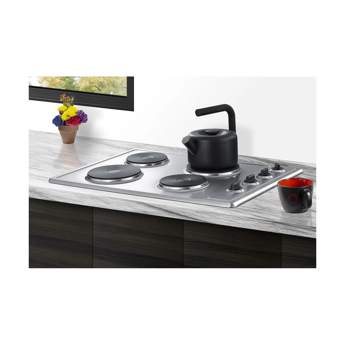 Summit CSD4B300 30" Electric Built-In CookTop w/ (4) Solid Burners, Manual Controls, 5.5 kW, 230v