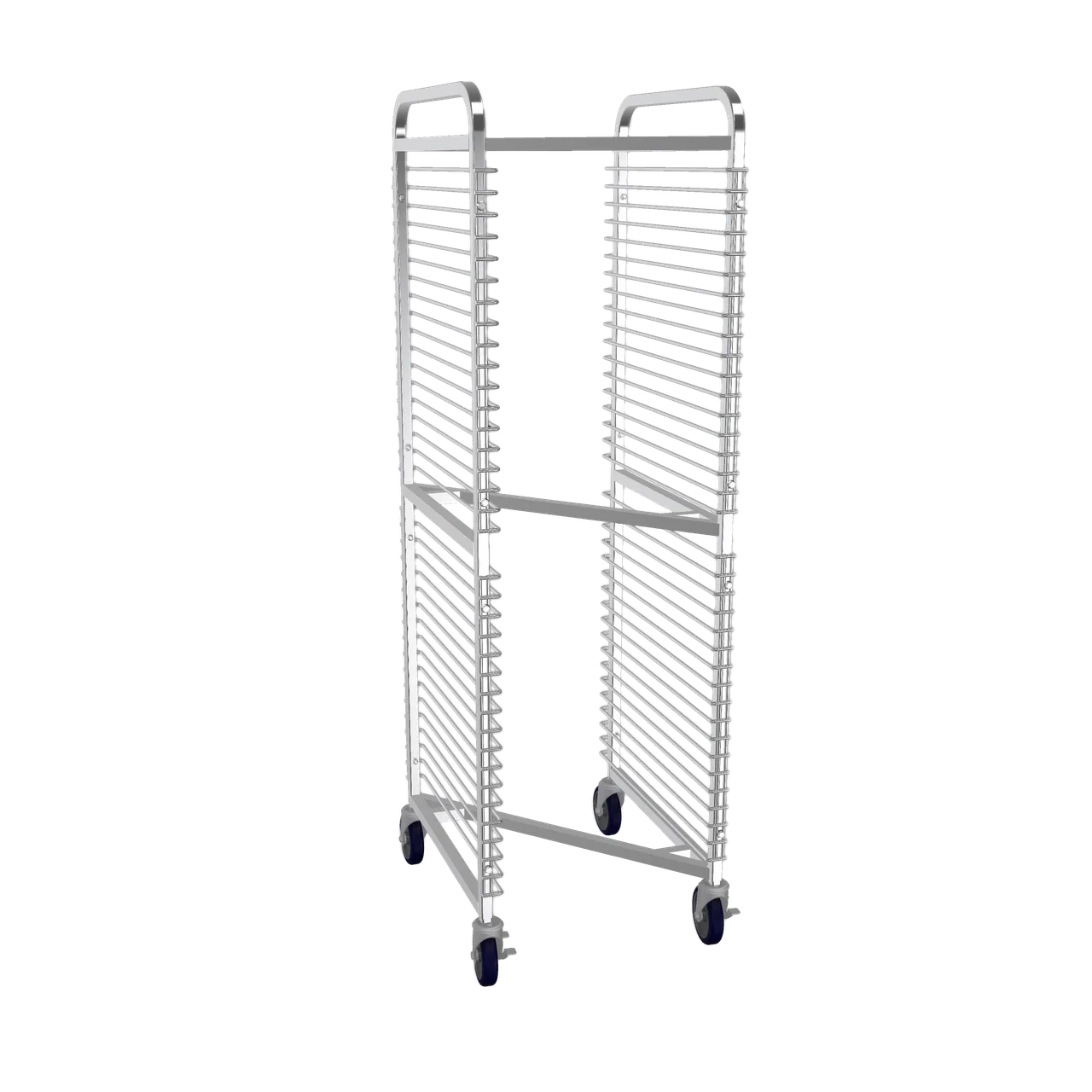 Winholt WP-1836-N-2LC Aluminum 36-Pan Mobile Full Height Nesting Pan Rack
