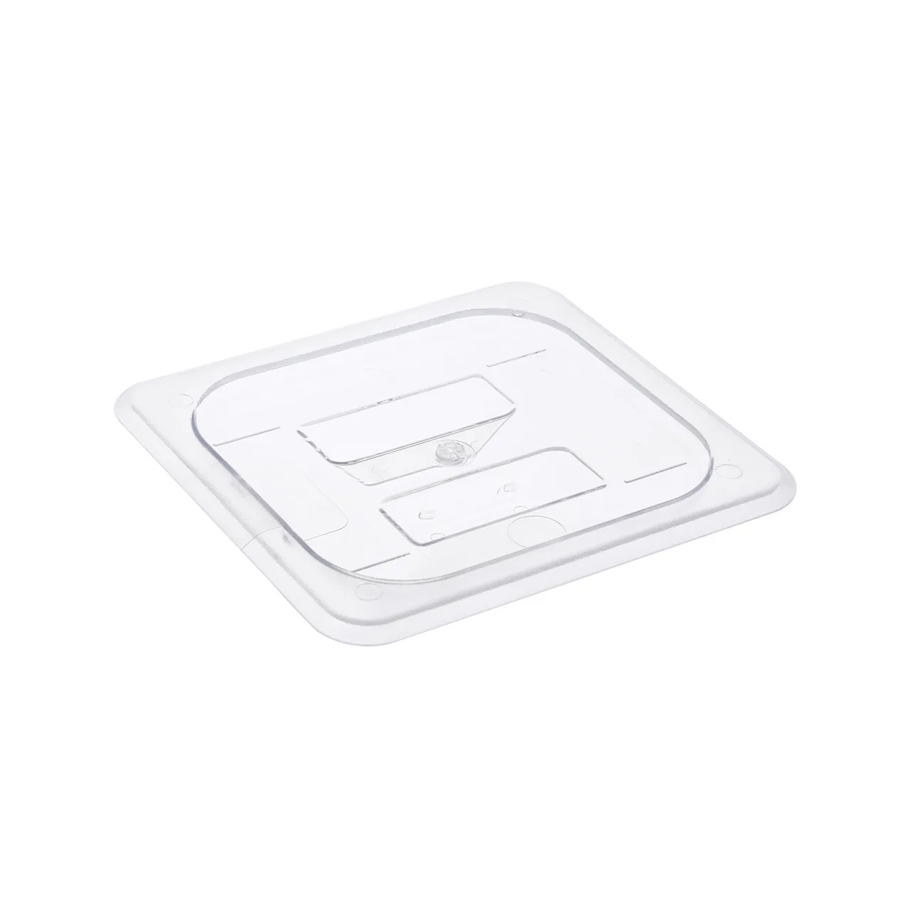 CAC China PCSD-SC Clear Polycarbonate Food Pan Cover 1/6-Size, Shatter‑Resistant, NSF - Each