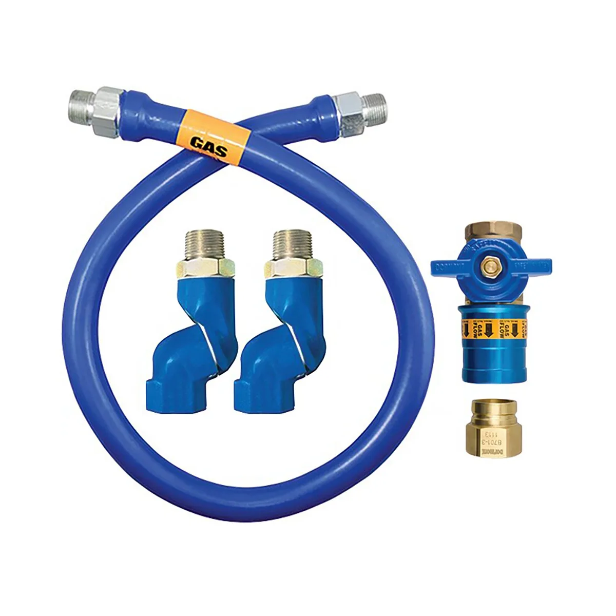 Dormont 1675BPCF2S60 Safety Quik 60" Gas Connector Kit w/ Double Swivel MAX, 3/4" Diameter