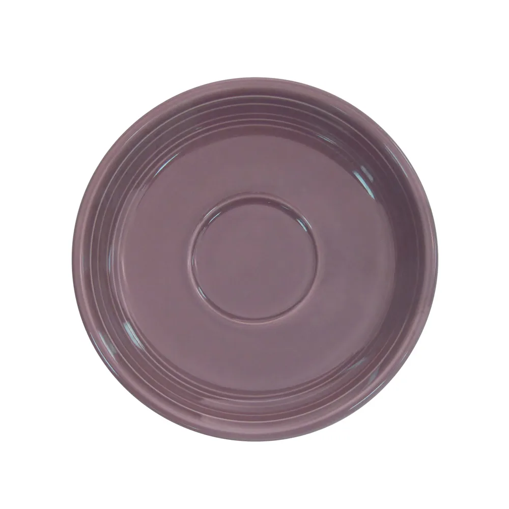 CAC China TG-2-PLM - Tango Round Porcelain Saucer 6" Dia x 0.875" H Plum, Microwave Safe - 1 Dozen