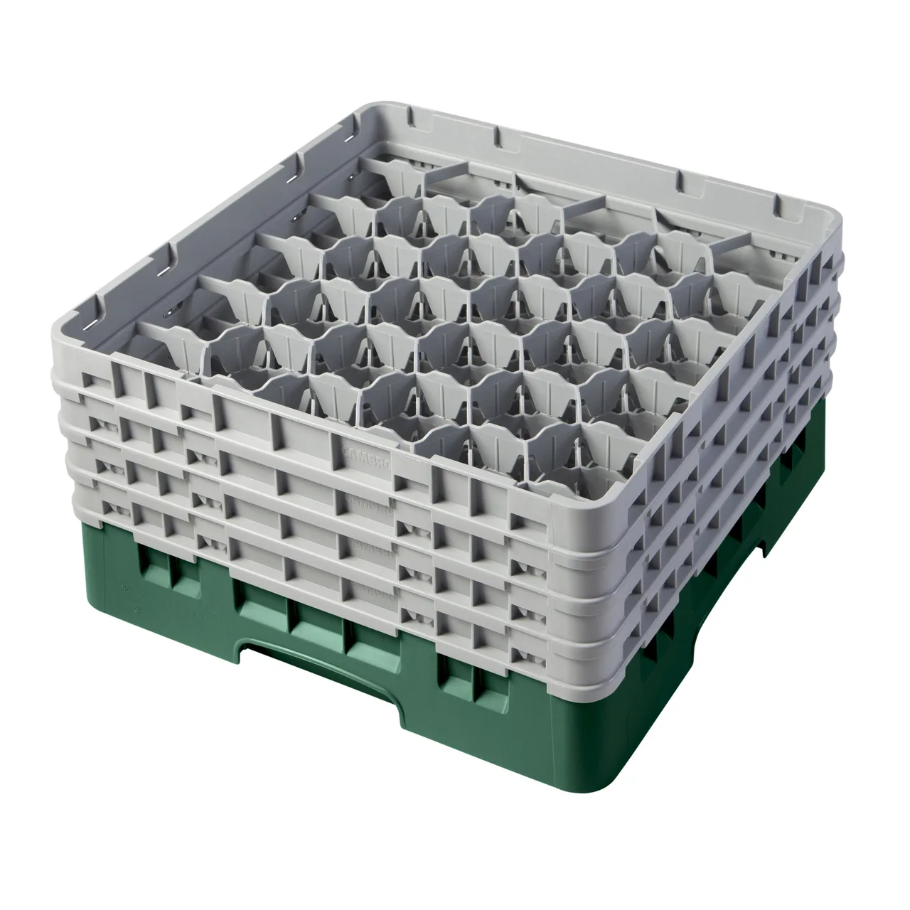 Cambro 30S800119 Camrack Glass Rack, Sherwood Green, Full Size, 19-3/4" x 19-3/4", 30 Compartments, 8-1/2" Height
