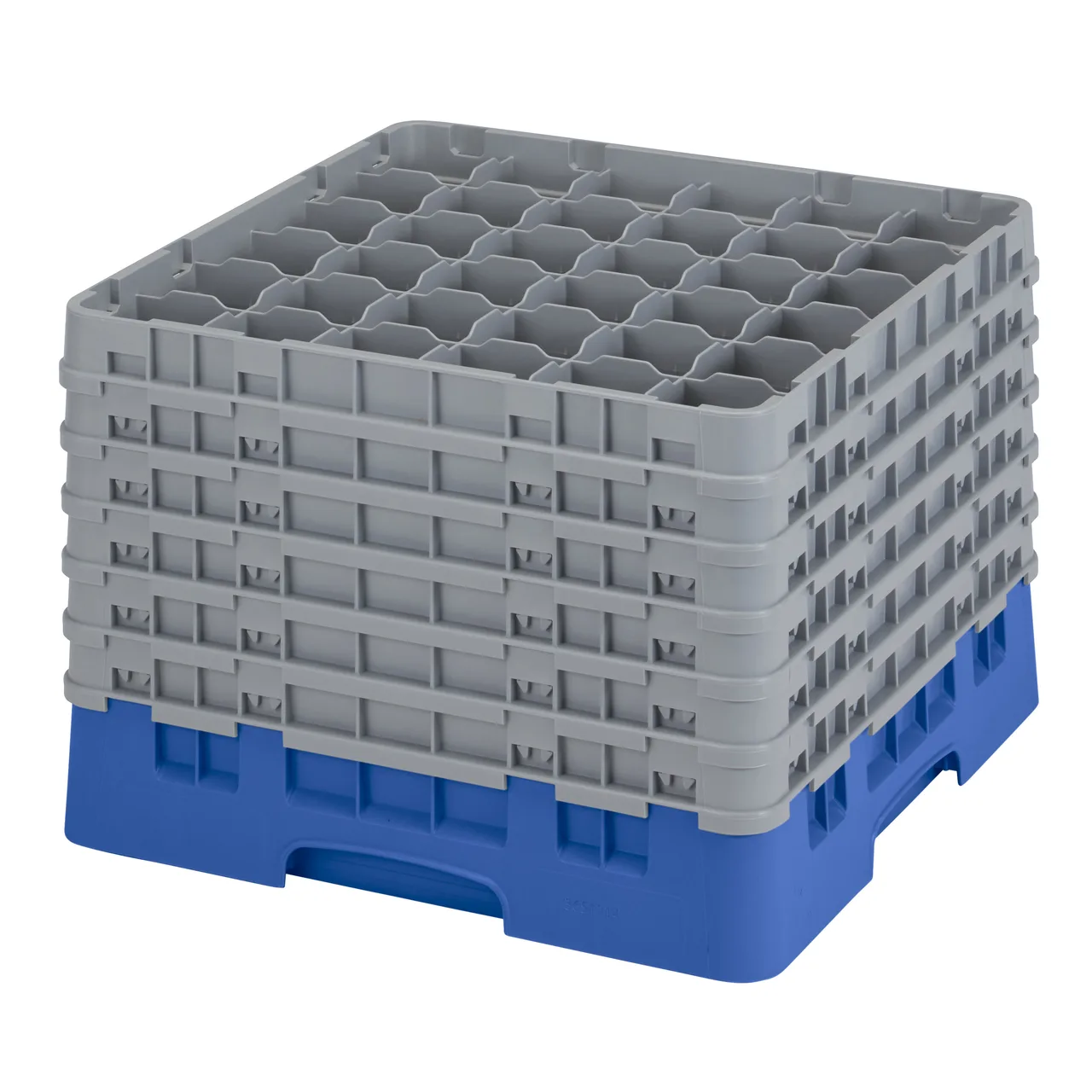 Cambro 36S1214168 Camrack Glass Rack, Full Size, Blue, 36 Compartments, 19-3/4" x 19-3/4", HACCP Compliant
