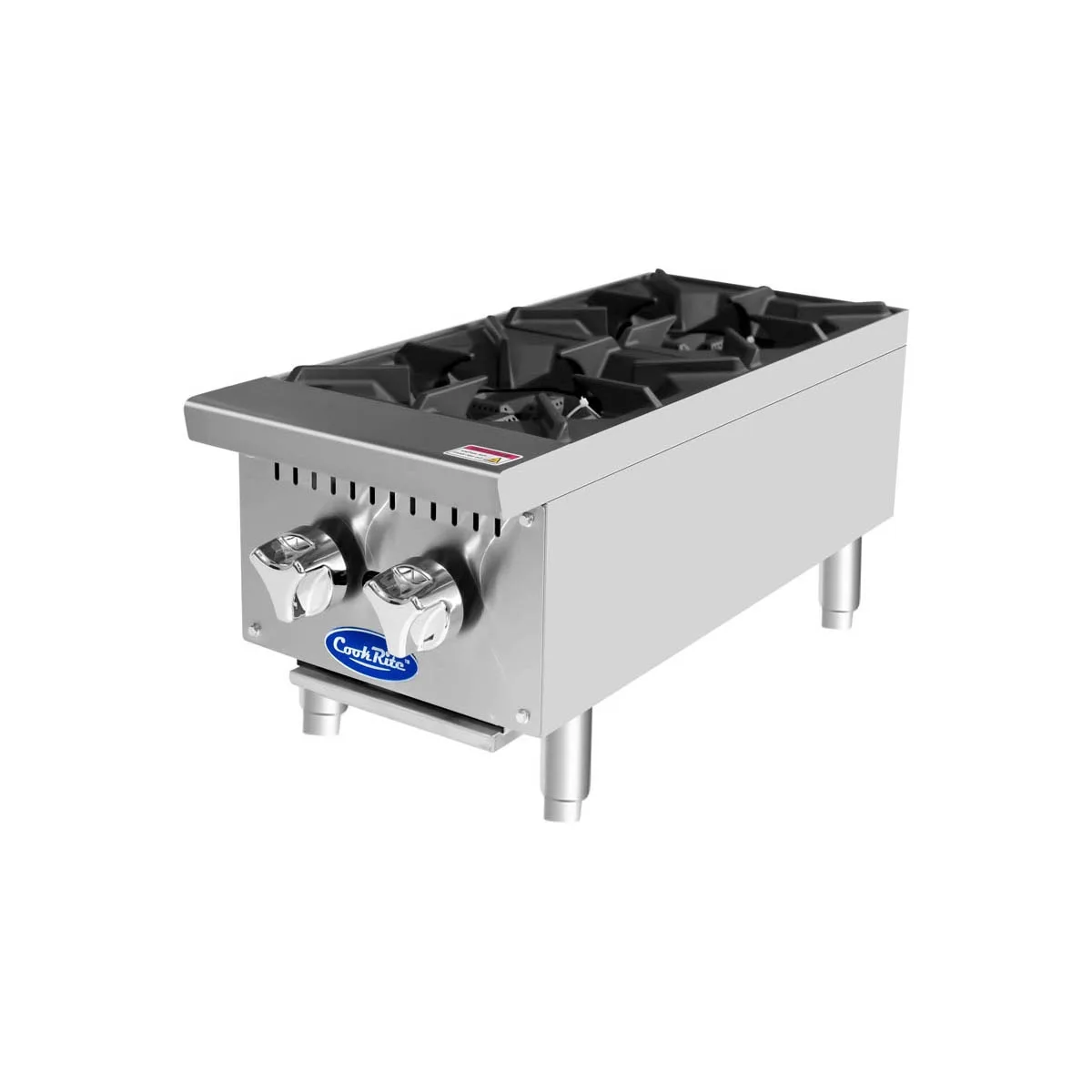 Atosa USA ACHP-2 12" Countertop Gas Hotplate w/ (2) Burners, Manual Controls, 64.000 BTU
