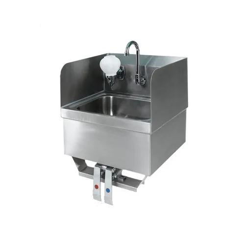 Klinger's Trading SPKNEE-SPKVHS-1000 14" Wall Mounted Hand Sink w/Faucet,Knee Valves & Dispenser-20g