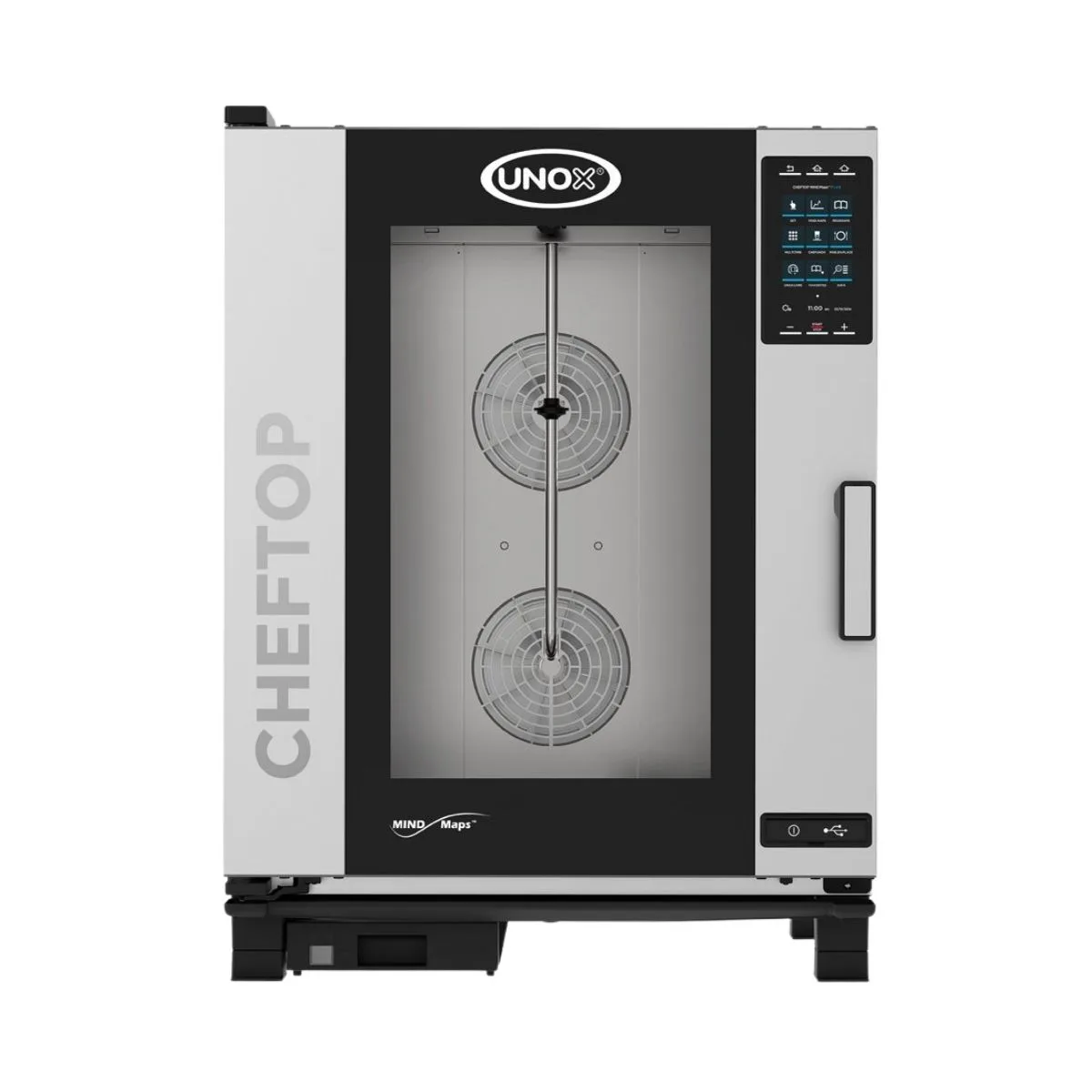UNOX XAVC-1011-EPRM Full Size 10 Pan Electric Combi Oven w/ MIND.Maps Plus, Touchscreen, Steam Generator