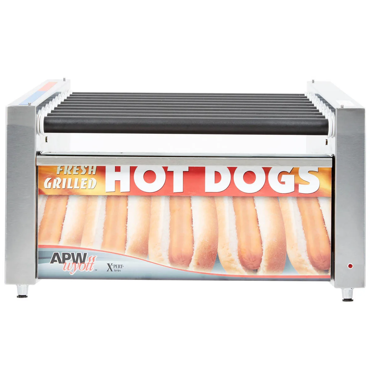 APW Wyott HRS-31 23" HotRod Hot Dog Grill w/ Infinite Controls, 11 Tru-Turn Rollers