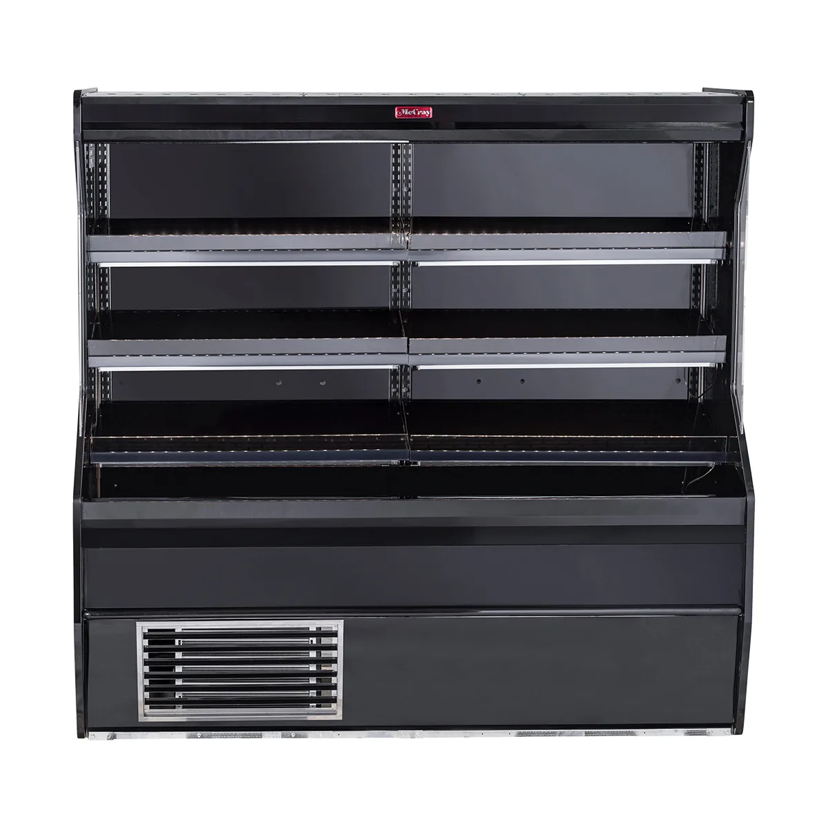 Howard-McCray SC-M32E-4-B-LED 50'' Vertical Meat Open Air Merchandiser in Black, Self-Contained