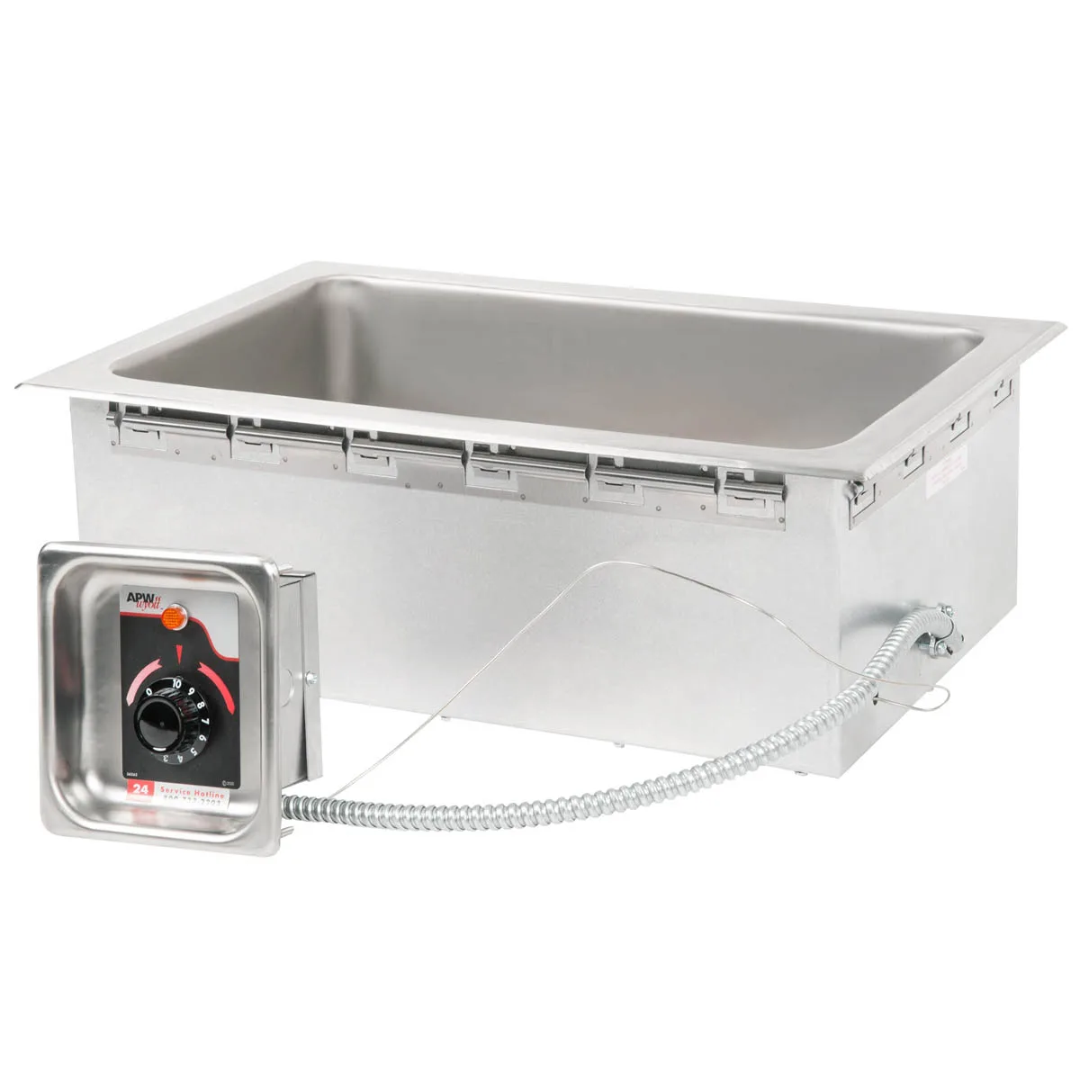 APW Wyott HFW-1TS 15" Insulated One Pan Drop In Hot Food Well, Stainless Steel