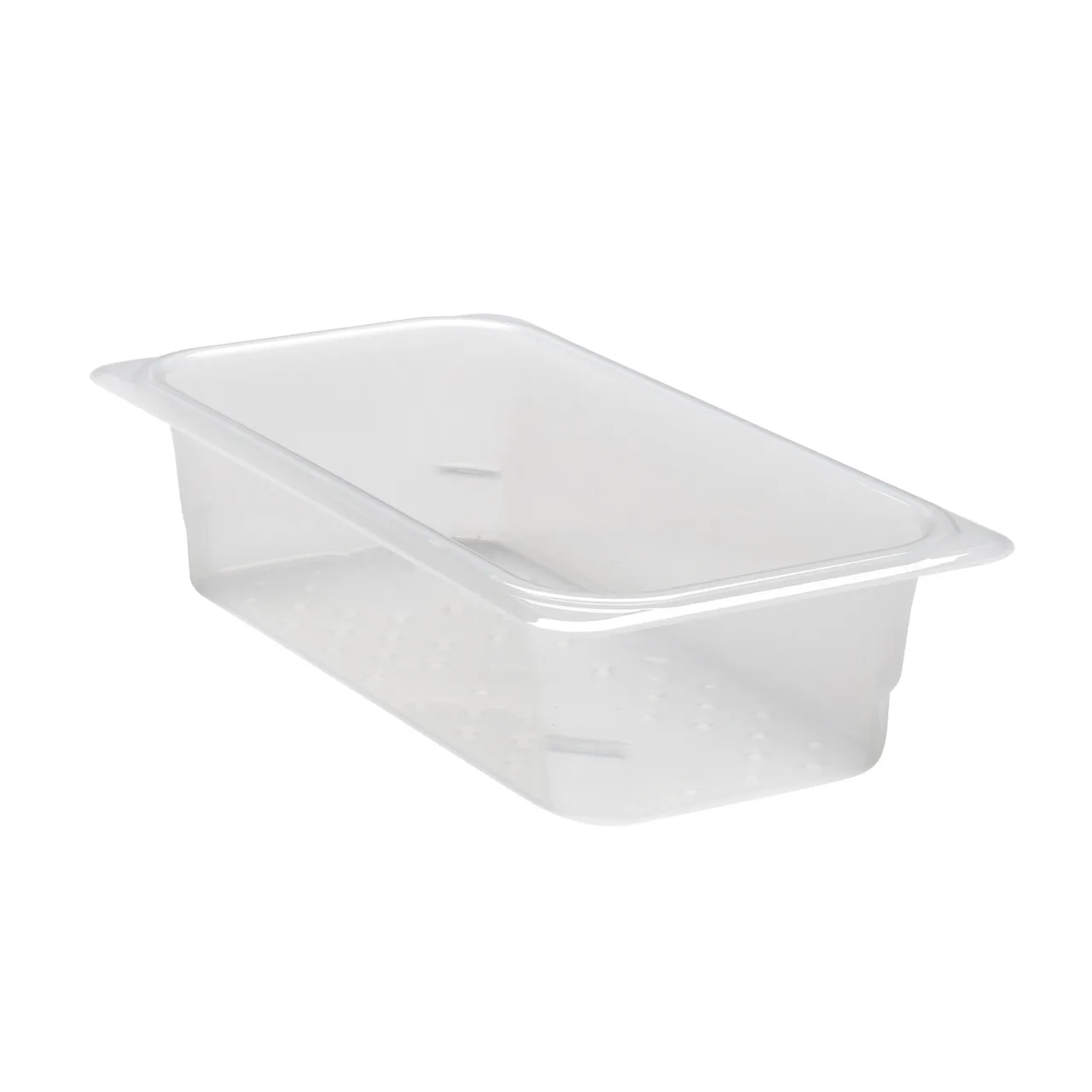 Cambro 33CLRPP190 Pan Colander, 1/3 Size Clear Plastic, 6-15/16" x 12-3/4" x 3" NSF