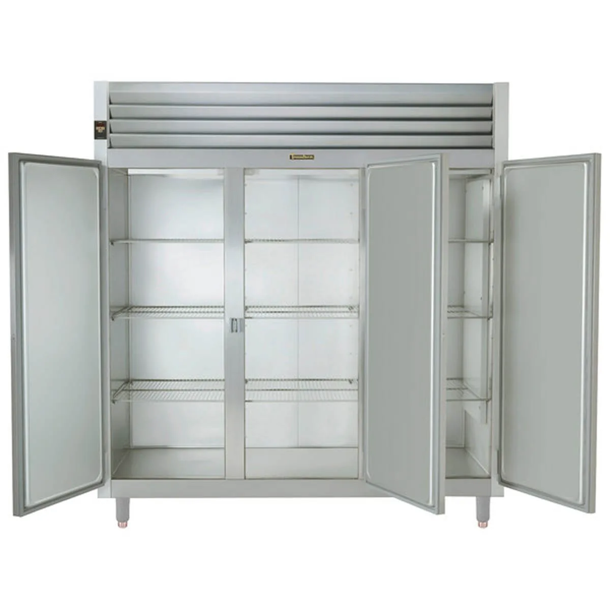 Traulsen RHT332NUT-FHS 76" 3-Section Reach-In Refrigerator w/ 3 Solid Doors, Top Mount, 69.35 cu. ft.