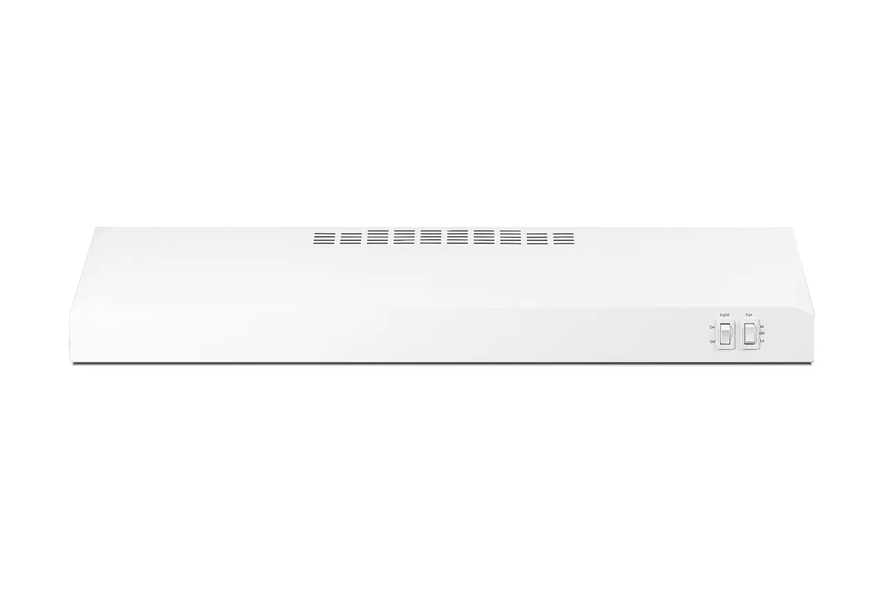 Summit HC30WW Under Cabinet Hood, 30" White, Ducted or Recirculating, 200 CFM Blower, Mesh Filter, 115V Hard‑Wired