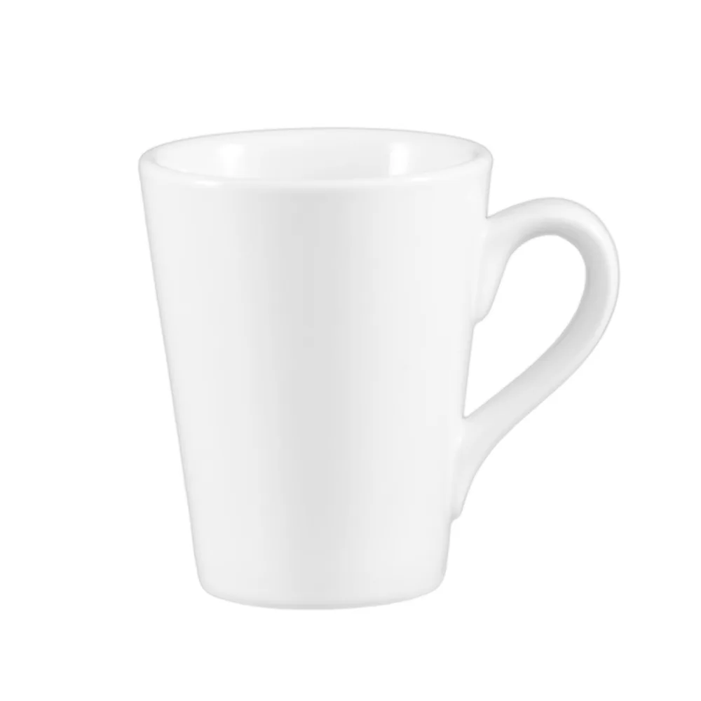 CAC China VC-12-P Victory Mug, 12‑Ounce White Porcelain, 3½" Dia x 4⅜" H, Dishwasher Safe - 1 Dozen