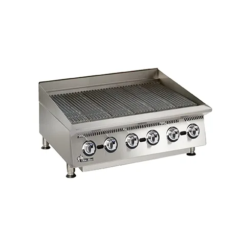 Star 8036CBB 36" Countertop Gas Lava Rock Charbroiler w/ (6) Burners, 120.000 BTU