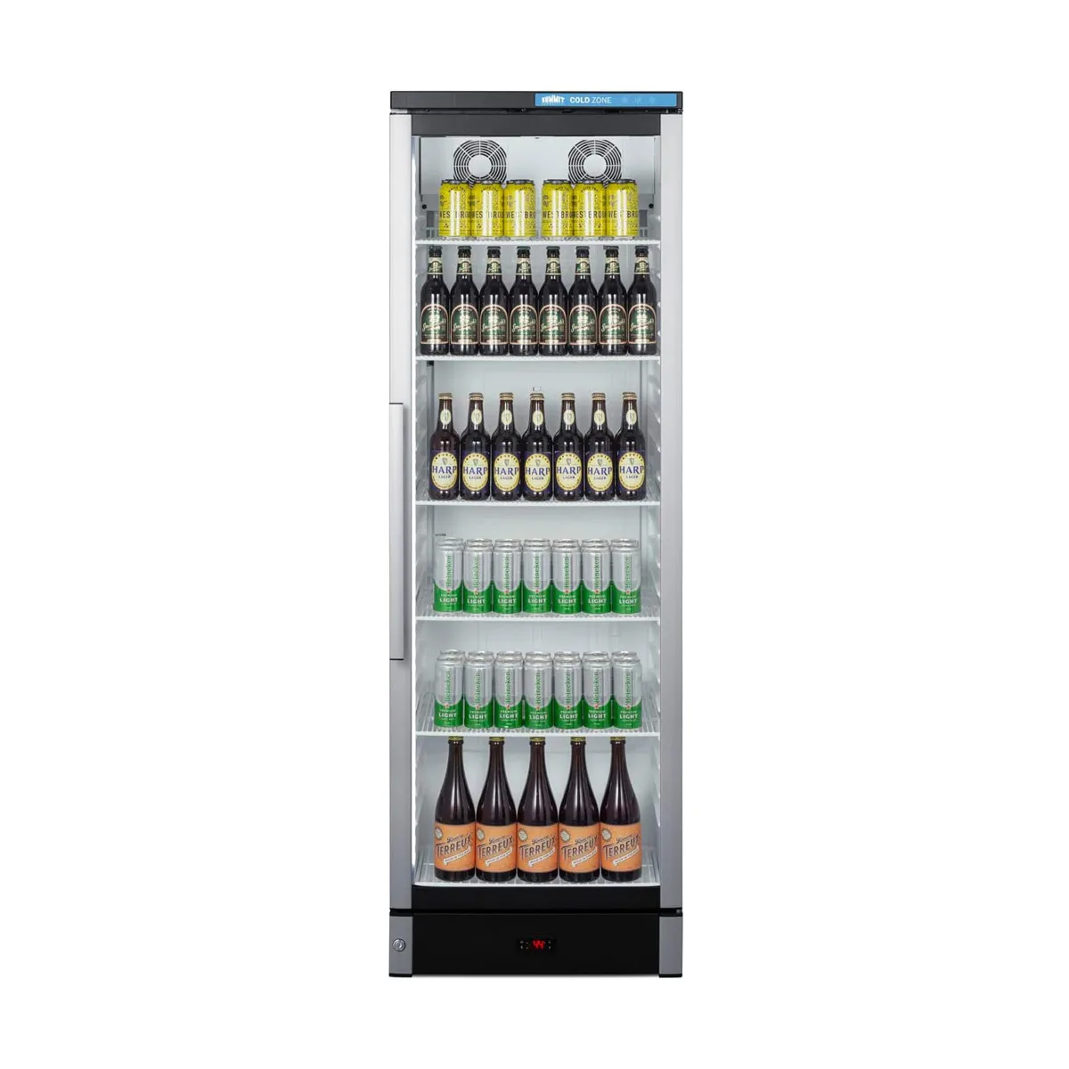 Summit SCR1301 23" Slim Merchandiser Refrigerator w/ Right Hinged 1 Glass Door, 12.4 cu. ft.