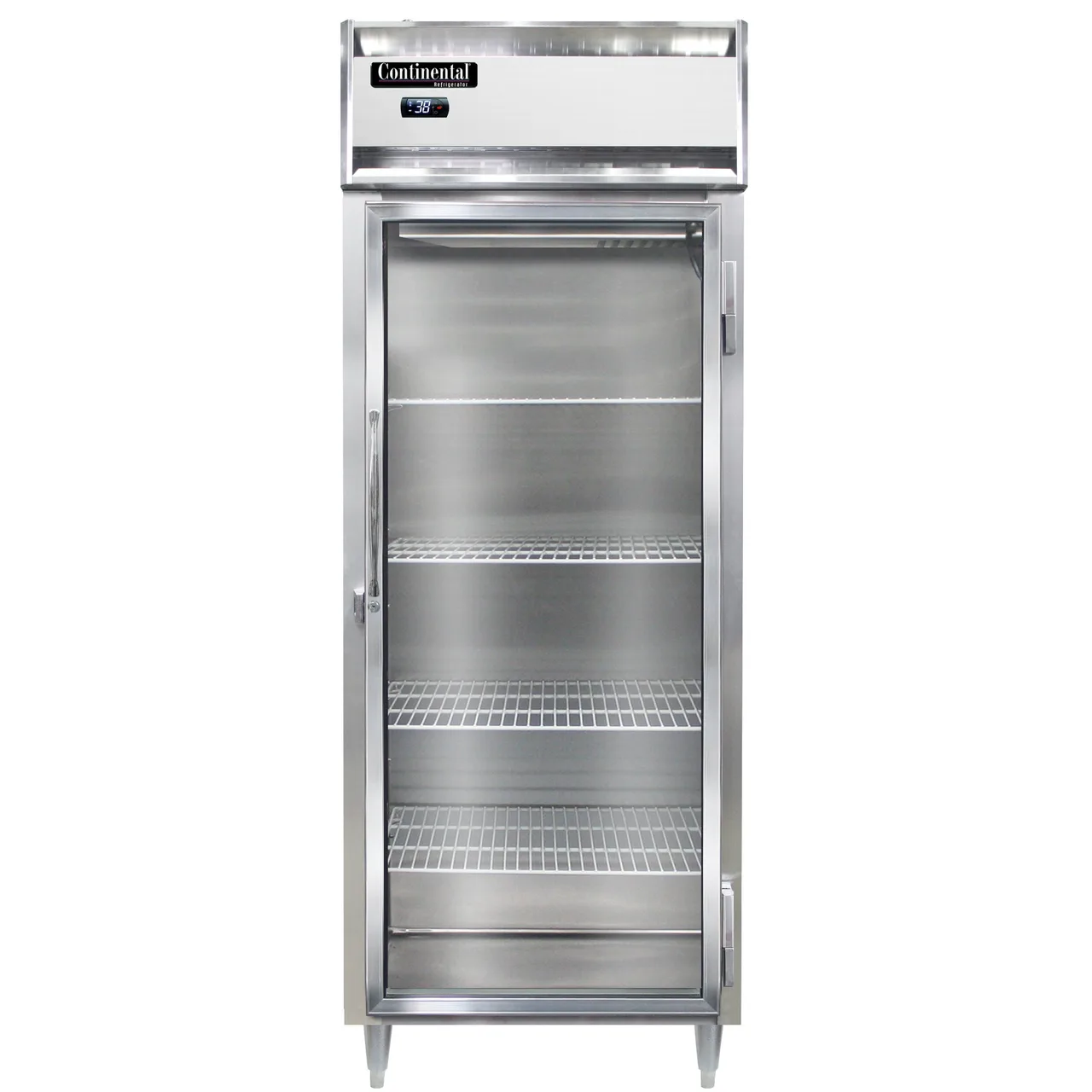 Continental Refrigerator D1RENGD 28" 1-Section Reach-In Refrigerator w/ Glass Door, 22 cu. ft.