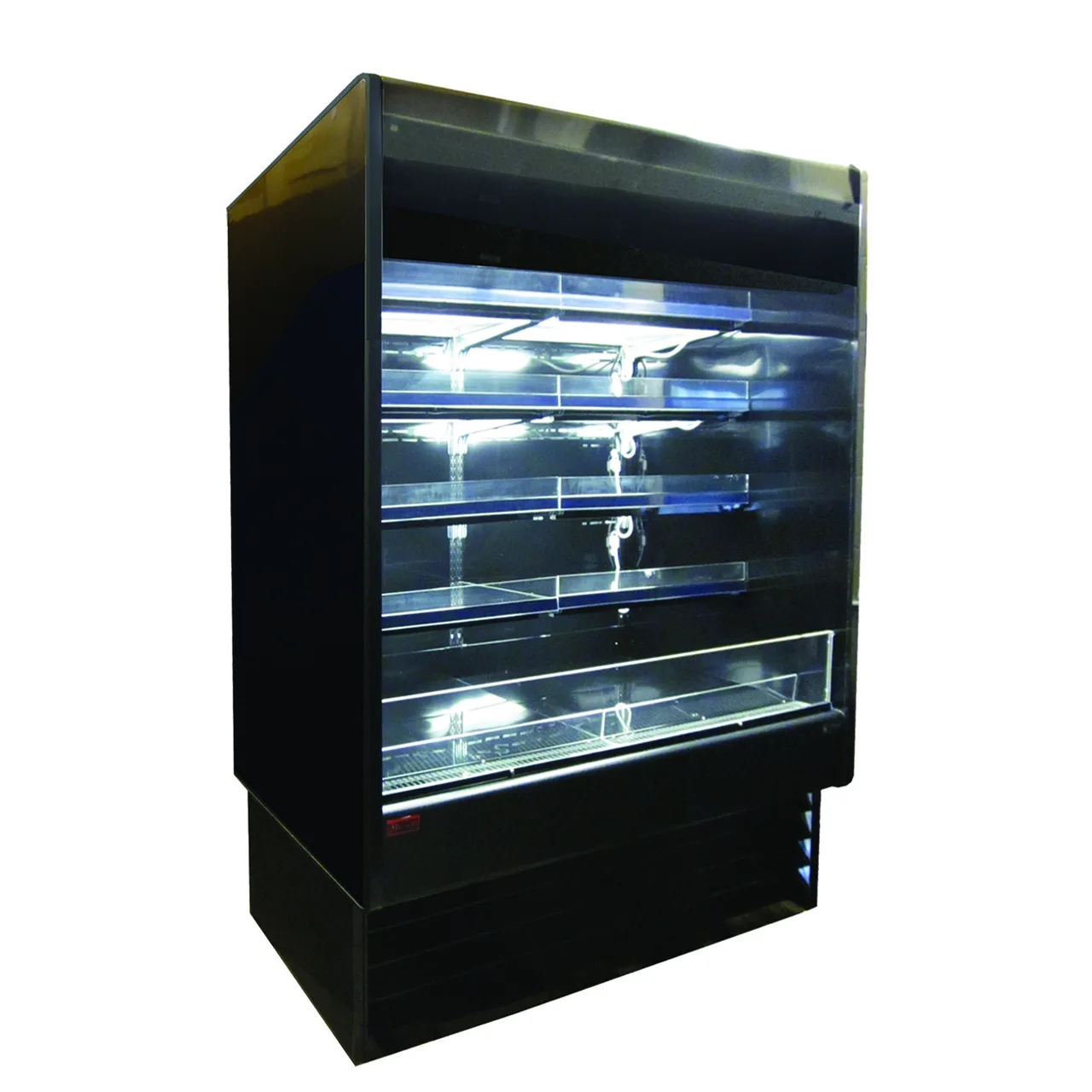 Howard-McCray SC-OD35E-4-SW-B 51" Multi-Purpose Open Merchandiser in Black, Self- Contained