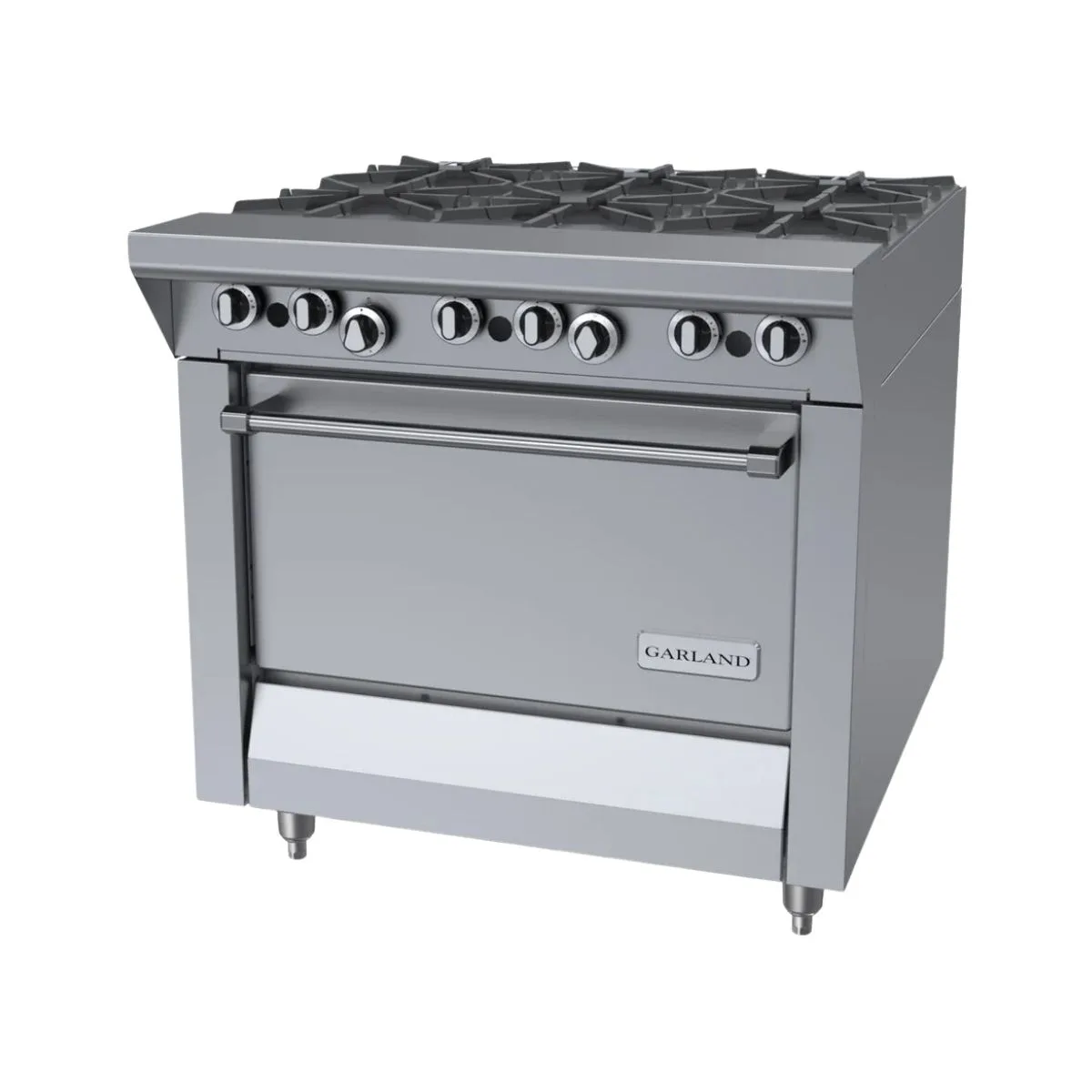 Garland US Range M43R 34" Gas Heavy Duty Range w/ (6) Open Starfire Burners, (1) Standard Oven, 184.000 BTU